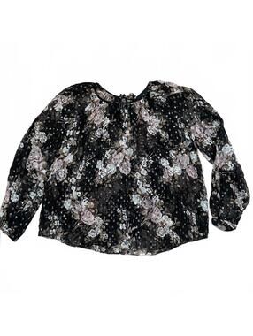 Needle and thread blouse top black pink  US 4